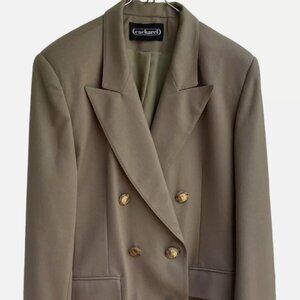 Vintage Cacharel Double-breasted Brown Wool Blazer-Size 46 Women